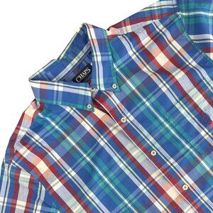 Chaps Mens XL Shirt Multicolor Plaid Long Sleeve Button Down Stretch Easy Care